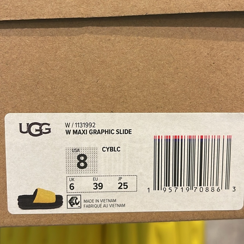 UGG Maxi Graphic Slide - Yellow - Picture 3 of 4